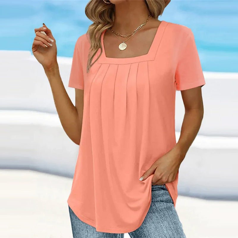 Coral | Pleated Blouse