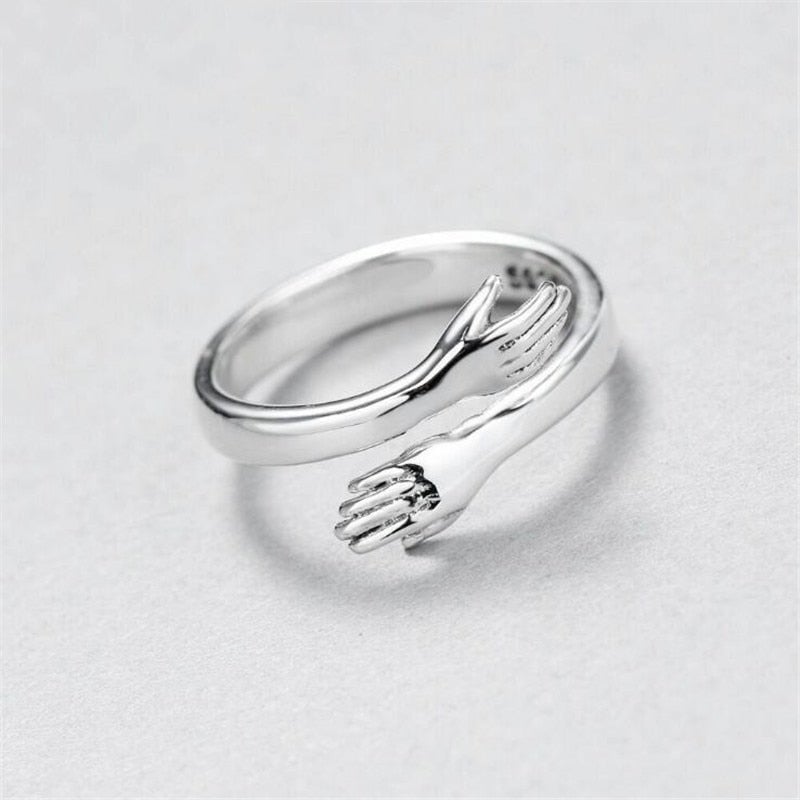 Silver Adjustable Huggie Ring