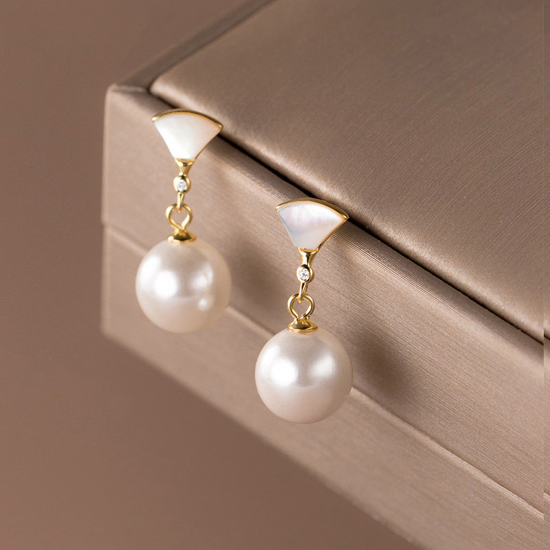 RETRO SILVER PEARL EARRINGS | ELEGANT CLASSY SHINE