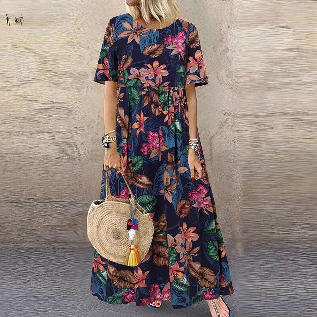 Selene | Elegant Floral Maxi Dress