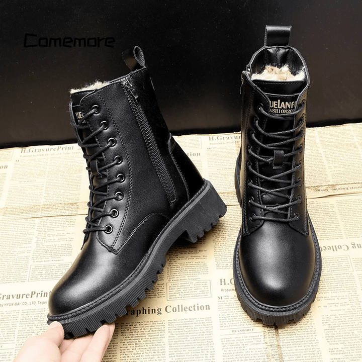 Andrea™ | Black Leather Boots