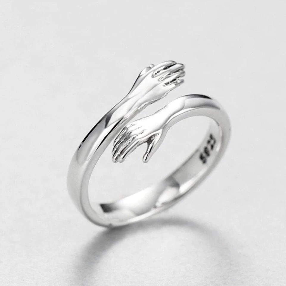 Silver Adjustable Huggie Ring